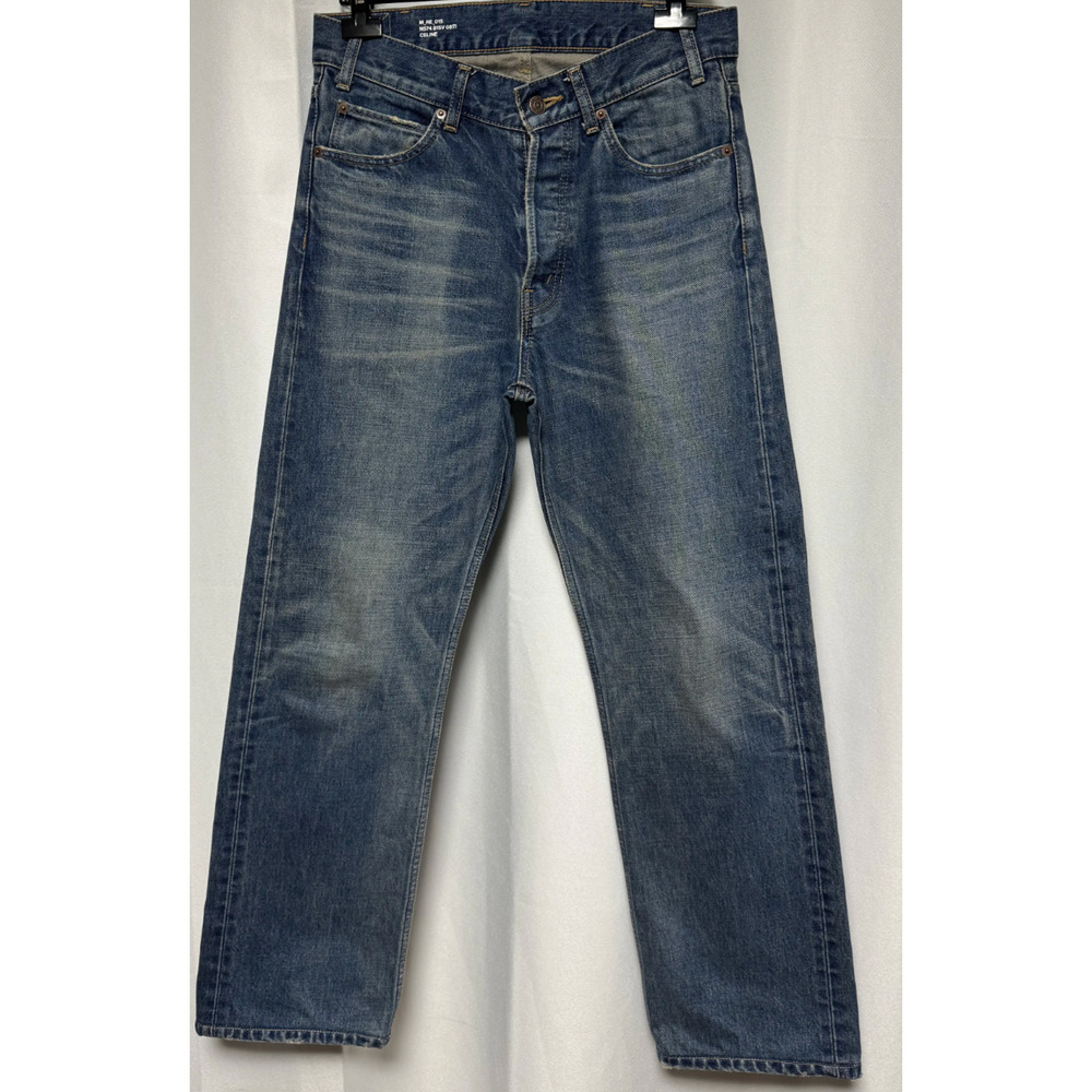 CELINE Kurt Jeans Trail Wash Denim Straight Leg Mid Rise Selvedge Made in Japan